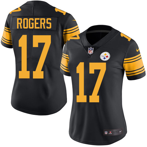 Women's Elite Eli Rogers Nike Jersey Black - #17 Rush NFL Pittsburgh Steelers